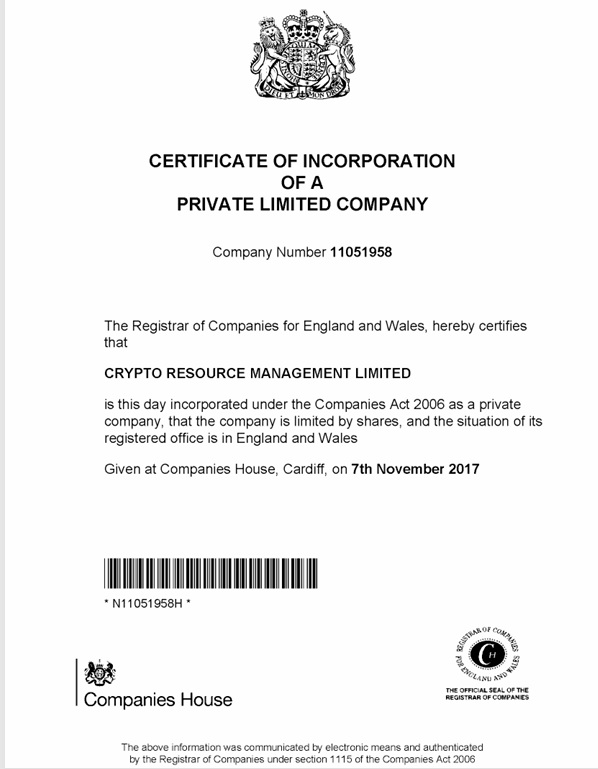 certificate
